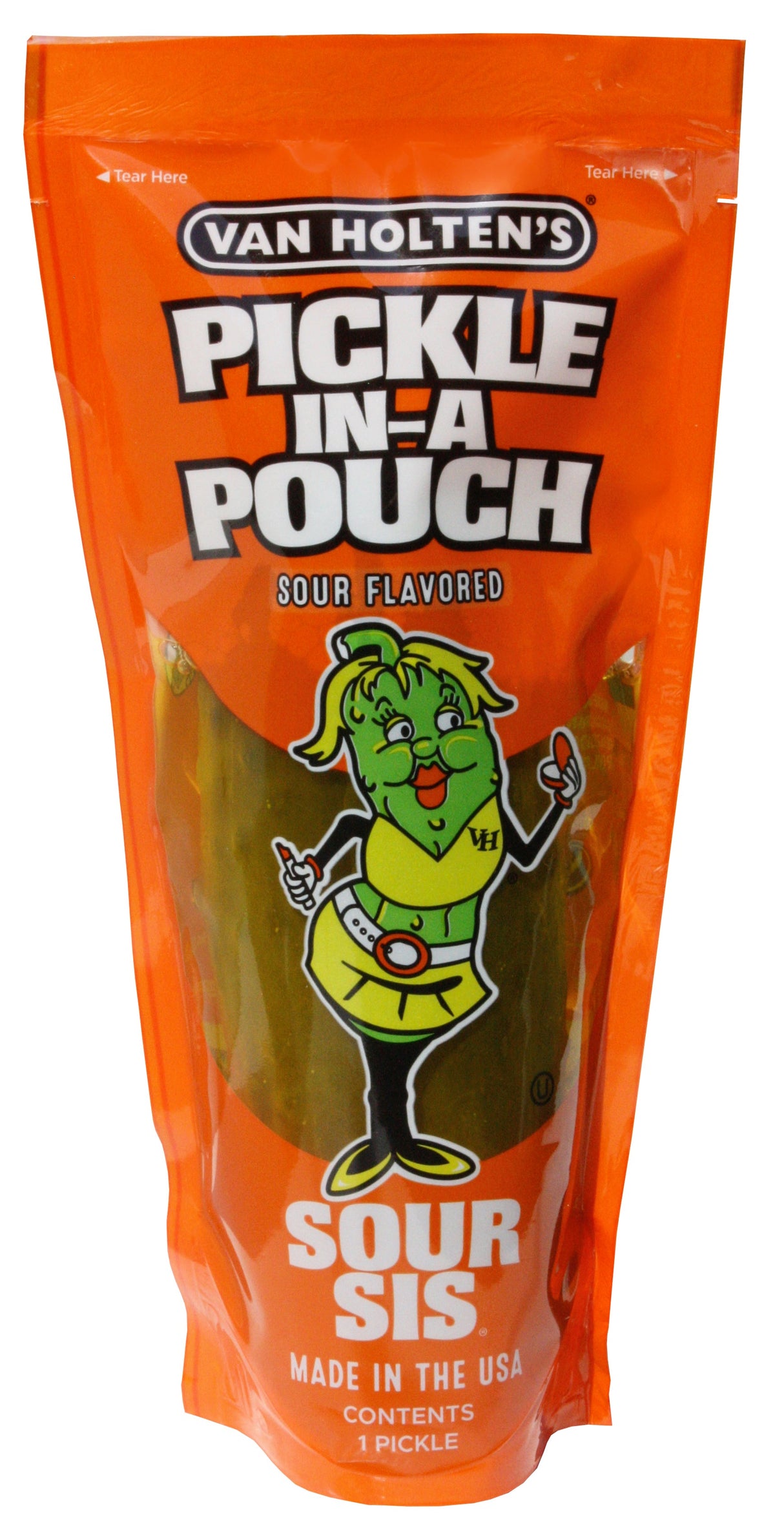 Pickles, Whole, Sour Sis, Single-Serve Pouch,12 - 1 COUNT