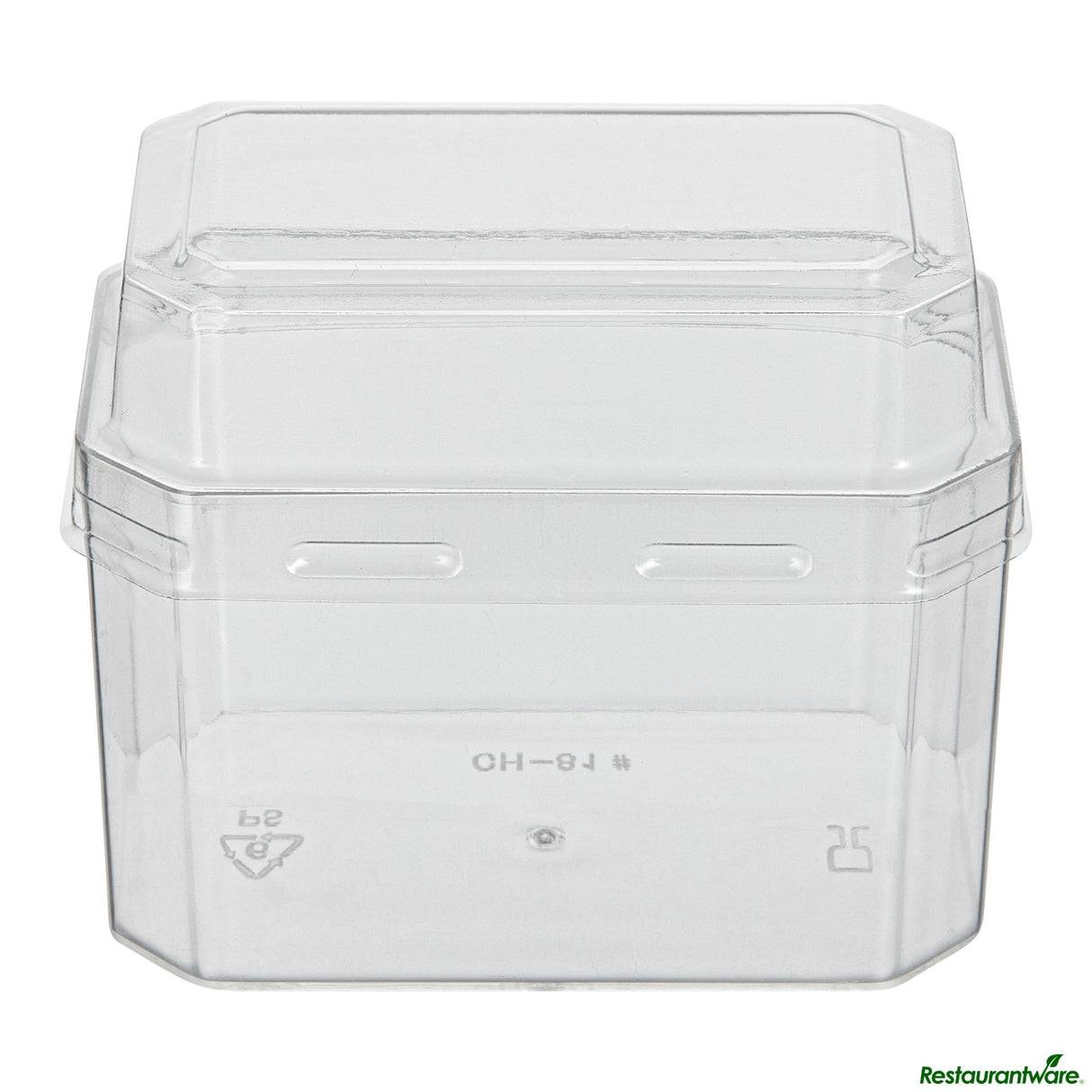 Cups, Dessert, Mini Serve 3 Ounce, Plastic, Clear, Rectangular, 3.25 x 2 x 2 Inch, includes Lid,25 - 1 EACH