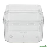 Cups, Dessert, Mini Serve 3 Ounce, Plastic, Clear, Rectangular, 3.25 x 2 x 2 Inch, includes Lid,25 - 1 EACH