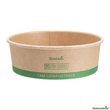 Containers, Take-Out, 25 Ounce, Paper, Kraft, Round, Compostable,50 - 1 EACH