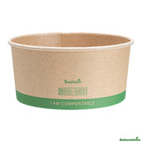 Containers, Take-Out, 44 Ounce, Paper, Kraft, Round, Compostable,50 - 1 EACH