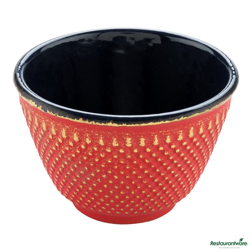 Cups, Tea, 4 Ounce, Tetsubin, Red, Hobnail, Cast Iron,1 - 2 COUNT