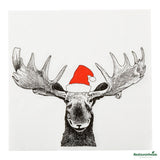 Napkins, Lunch, 3-Ply, Holiday Moose, 13 x 13 Inch,1 - 500 COUNT