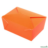 Containers, Take Out, Bio Tek #4 98 Ounce 8.5 x 6.25 x 3.5 Inch, Paper, Tangerine Orange, Rectangular, with Foldable Flaps & Tab Lock,1 - 200 COUNT
