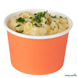 Cups, Ice Cream, 4 Ounce, Paper, Tangerine Orange,1 - 200 COUNT
