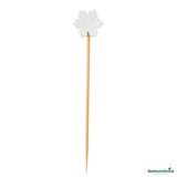 Skewers, 3.50 Inch, Bamboo, White, Snowflake,10 - 100 COUNT