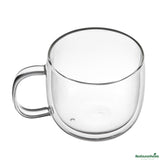 Mugs, Coffee, 17 Ounce, Glass, Double Wall, with Handle,6 - 2 COUNT