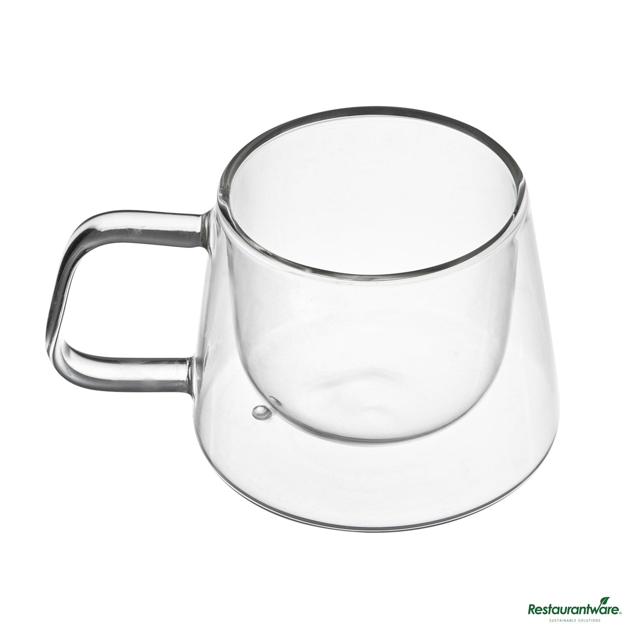 Mugs, Coffee, 7 Ounce, Glass, Double Wall, with Handle,6 - 2 COUNT