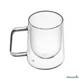 Mugs, Coffee, 10 Ounce, Glass, Double Wall, with Handle,6 - 2 COUNT