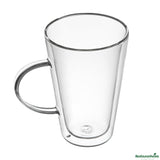 Mugs, 14 Ounce, Glass, Double Wall, with Handle,6 - 2 COUNT