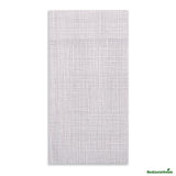Napkins, Kangaroo, Luxenap, White, with Gray Threads, 15.75 x 15.75 Inch, Air Laid,40 - 1 EACH