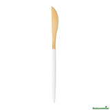Knives, Moderna 7.75 Inch, Plastic, Gold, White Handle,50 - 1 EACH