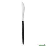 Knives, Moderna 7.75 Inch, Plastic, Silver, Black Handle,50 - 1 EACH