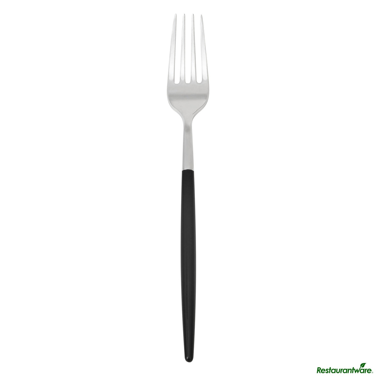 Forks, Moderna 7.50 Inch, Plastic, Silver, Black Handle,50 - 1 EACH