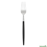 Forks, Moderna 7.50 Inch, Plastic, Silver, Black Handle,50 - 1 EACH