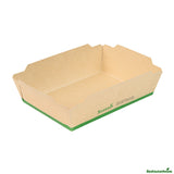 Containers, Click-Lock, 34 Ounce, PLA-Lined Bamboo Paper, 7.5 x 5.5 x 1.75 Inch, Compostable,50 - 1 EACH