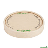 Lids, PLA-Lined Bamboo Paper, for 8 Ounce To-Go Cups,50 - 1 EACH