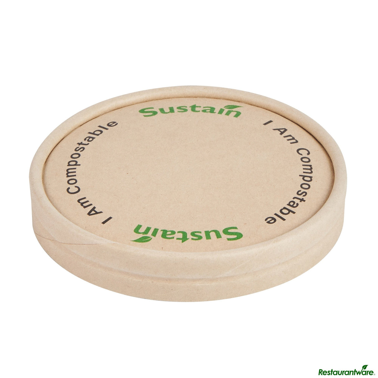 Lids, Sustain, PLA-Lined Bamboo Paper, Round, for 5 Ounce To-Go Cups,50 - 1 EACH