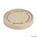 Lids, PLA-Lined Bamboo Paper, for 3-4 Ounce To-Go Cups,50 - 1 EACH
