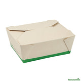 Containers, Take-Out, 45 Ounce, PLA-Lined Bamboo Paper, 6.75 x 5.5 x 2.5 Inch, Rectangle, Compostable,50 - 1 EACH