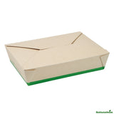 Containers, Take-Out, 49 Ounce, PLA-Lined Bamboo Paper, 8.5 x 6.25 x 2 Inch, Rectangle, Compostable,50 - 1 EACH
