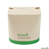 Containers, Noodle Take-Out, Sustain 26 Ounce, PLA-Lined Bamboo Paper, 4 x 3.50 x 3.75 Inch, Round,50 - 1 EACH