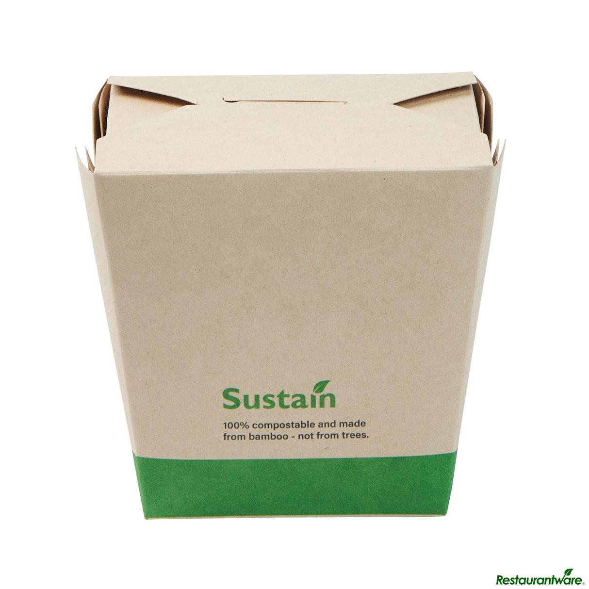Containers, Noodle Take-Out, Sustain 26 Ounce, PLA-Lined Bamboo Paper, 4 x 3.50 x 4 Inch, Square,50 - 1 EACH
