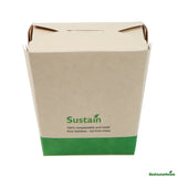 Containers, Noodle Take-Out, Sustain 26 Ounce, PLA-Lined Bamboo Paper, 4 x 3.50 x 4 Inch, Square,50 - 1 EACH