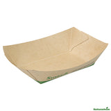 Boats, 3 x 2 x 1 Inch, PLA-Lined Bamboo Paper, 4 Ounce, Compostable,50 - 1 EACH