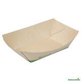 Boats, 4.25 x 2.75 x 1.5 Inch, PLA-Lined Bamboo Paper, .5 Pound, Compostable,50 - 1 EACH