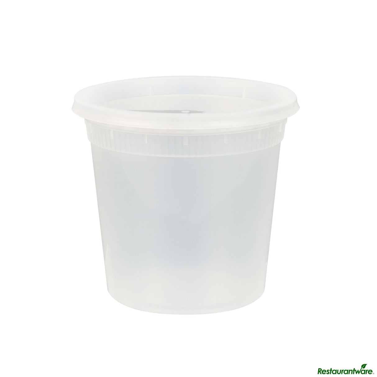 Containers, Soup, Asporto 16 Ounce, Plastic, Clear, Round, 4.5 x 4.5 x 3 Inch, with Lid,25 - 1 EACH