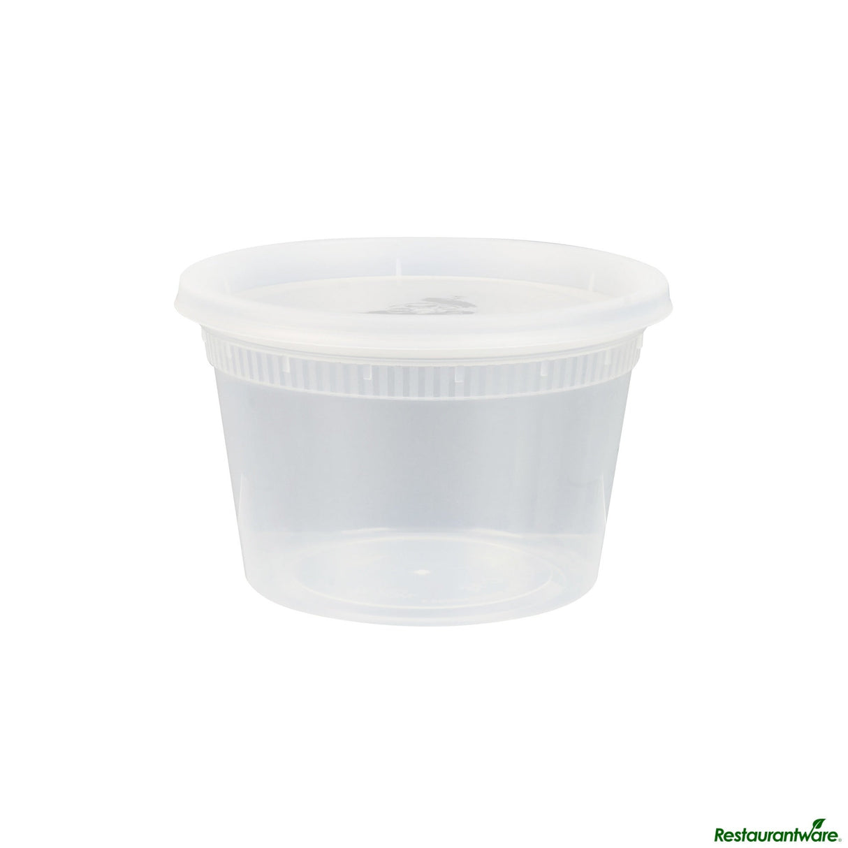 Containers, Soup, Asporto 16 Ounce, Plastic, Clear, Round, 4.5 x 4.5 x 3 Inch, with Lid,25 - 1 EACH