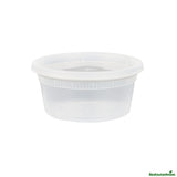 Containers, Soup, Asporto 12 Ounce, Microwavable Plastic, Clear, 4.50 x 4.50 x 2.50 Inch, Round, includes Lid,25 - 1 EACH