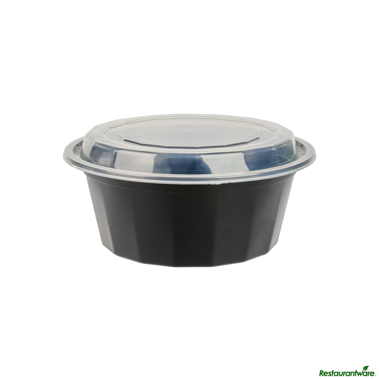 Boxes, To Go, Asporto 32 Ounce, Microwavable Plastic, Black, 7.25 x 7.25 x 3 Inch, includes Clear Lid,50 - 1 EACH
