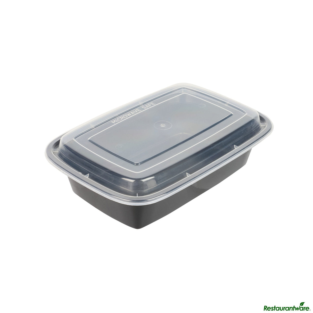 Boxes, To Go, Asporto 38 Ounce, Microwavable Plastic, Black, 8.75 x 6 x 2 Inch, includes Clear Lid,50 - 1 EACH