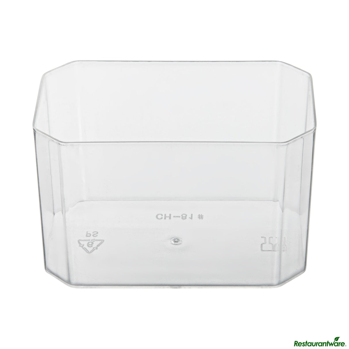 Cups, Dessert, 3 Ounce, Plastic, Clear, Rectangle, 3.25 x 2 x 2 Inch,25 - 1 EACH