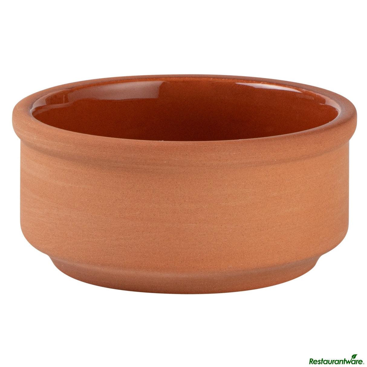 Bowls, Cazuela, Terra Tek 3 Ounce, Terracotta, Brown Glazed Interior, 3.25 x 3.25 x 1.50 Inch, Oven-Safe,2 - 1 EACH