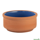 Bowls, Cazuela, Terra Tek 3 Ounce, Terracotta, Blue Glazed Interior, 3.25 x 3.25 x 1.50 Inch, Oven-Safe,2 - 1 EACH