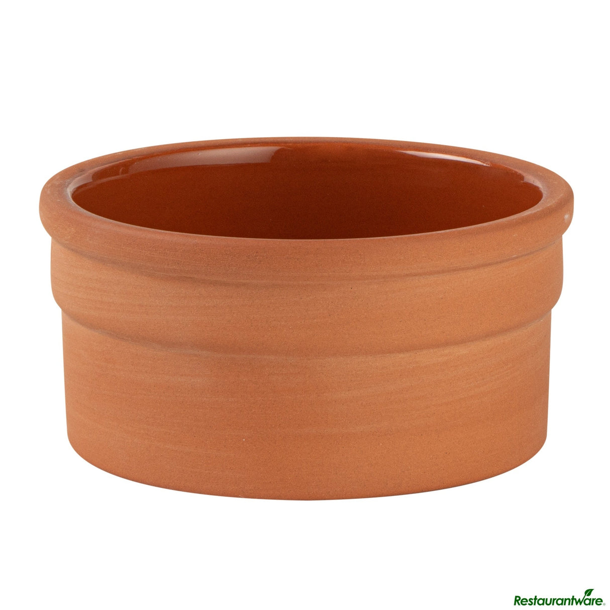 Bowls, Cazuela, Terra Tek 5 Ounce, Terracotta, Brown Glazed Interior, 3.75 x 3.75 x 1.75 Inch, Oven-Safe,2 - 1 EACH