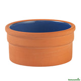 Bowls, Cazuela, Terra Tek 5 Ounce, Terracotta, Blue Glazed Interior, 3.75 x 3.75 x 1.75 Inch, Oven-Safe,2 - 1 EACH