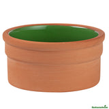 Bowls, Cazuela, Terra Tek 5 Ounce, Terracotta, Green Glazed Interior, 3.75 x 3.75 x 1.75 Inch, Oven-Safe,2 - 1 EACH