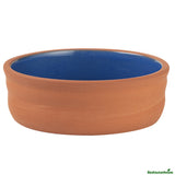 Bowls, Cazuela, Terra Tek 7 Ounce, Terracotta, Blue Glazed Interior, 4.75 x 4.75 x 1.50 Inch, Oven-Safe,2 - 1 EACH