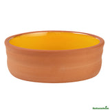 Bowls, Cazuela, Terra Tek 7 Ounce, Terracotta, Yellow Glazed Interior, 4.75 x 4.75 x 1.50 Inch, Oven-Safe,2 - 1 EACH
