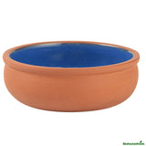 Bowls, Cazuela, Terra Tek 7 Ounce, Terracotta, Blue Glazed Interior, 4.50 x 4.50 x 1.50 Inch, Oven-Safe,2 - 1 EACH