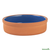 Bowls, Cazuela, Terra Tek 9 Ounce, Terracotta, Blue Glazed Interior, 5 x 5 x 1.25 Inch, Oven-Safe,2 - 1 EACH