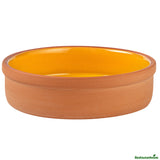 Bowls, Cazuela, Terra Tek 9 Ounce, Terracotta, Yellow Glazed Interior, 5 x 5 x 1.25 Inch, Oven-Safe,2 - 1 EACH