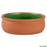 Bowls, Cazuela, Terra Tek 17 Ounce, Terracotta, Green Glazed Interior, 5.75 x 5.75 x 2 Inch, Oven-Safe,2 - 1 EACH