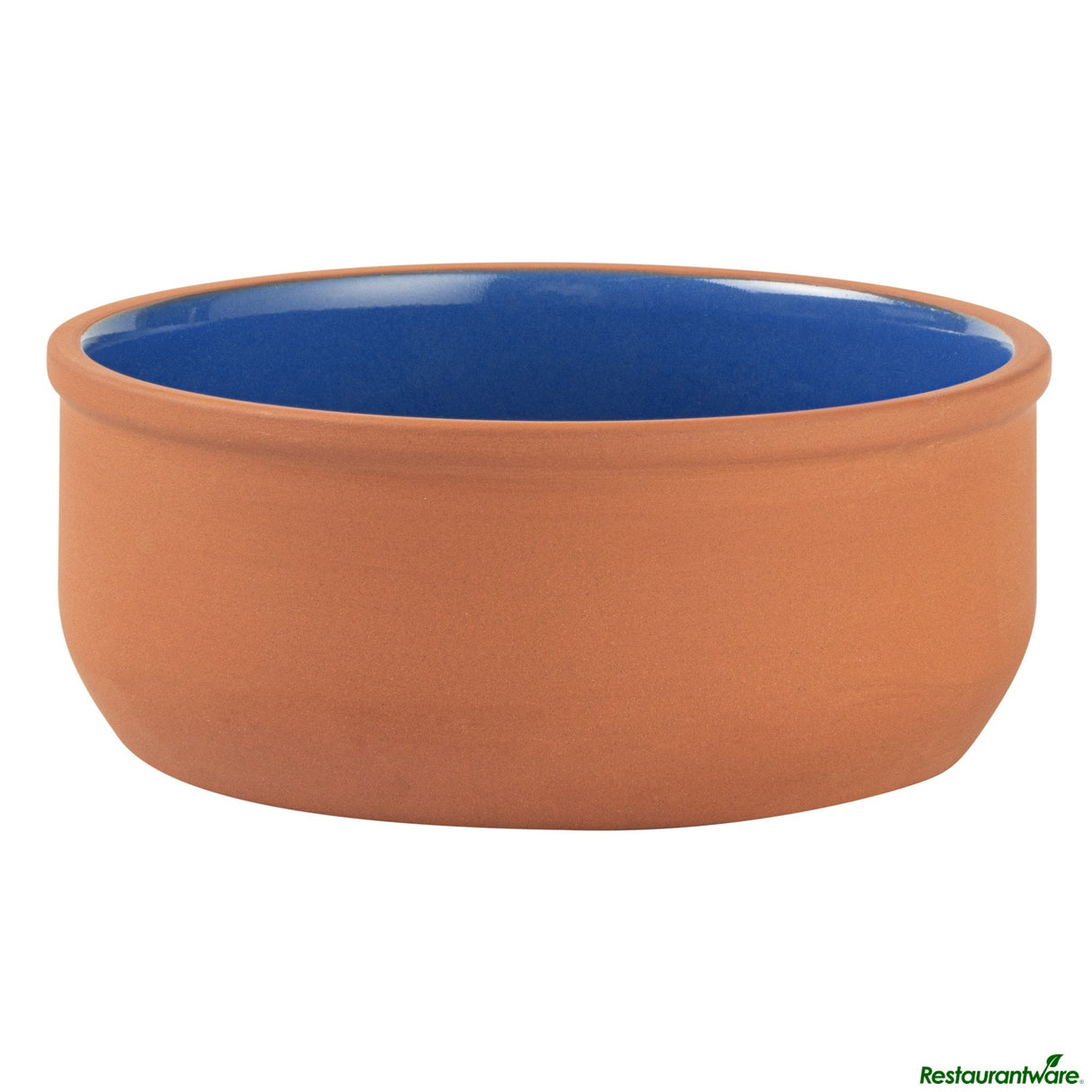Bowls, Cazuela, Terra Tek 27 Ounce, Terracotta, Blue Glazed Interior, 6.25 x 6.25 x 2.50 Inch, Oven-Safe,2 - 1 EACH