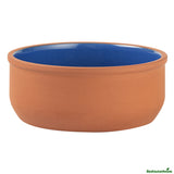 Bowls, Cazuela, Terra Tek 27 Ounce, Terracotta, Blue Glazed Interior, 6.25 x 6.25 x 2.50 Inch, Oven-Safe,2 - 1 EACH