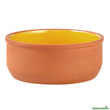 Bowls, Cazuela, Terra Tek 27 Ounce, Terracotta, Yellow Glazed Interior, 6.25 x 6.25 x 2.50 Inch, Oven-Safe,2 - 1 EACH